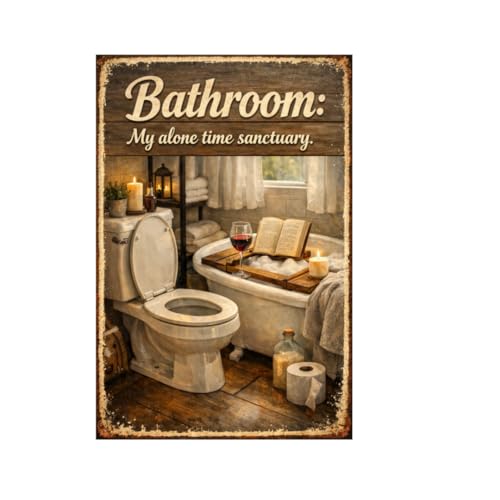 Bathroom My Alone Time Sanctuary Metal T…