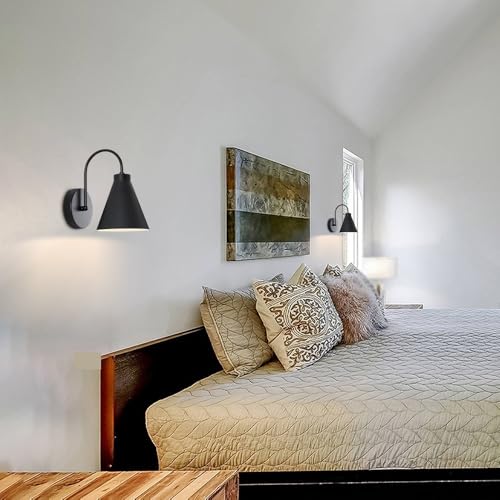 Lámpara de pared de metal negro con acabado retro industrial para interiores sofisticados 2