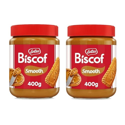 Image of Lotus Biscoff Smooth Caramelised Biscuit Spread, 400g, Pack OF 2 BOTTLES BY FEBORA FOODS