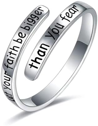 925 Sterling Silver Rings Inspirational Jewelry for Women Faith Cross Ring Gifts for Daughter Friend...