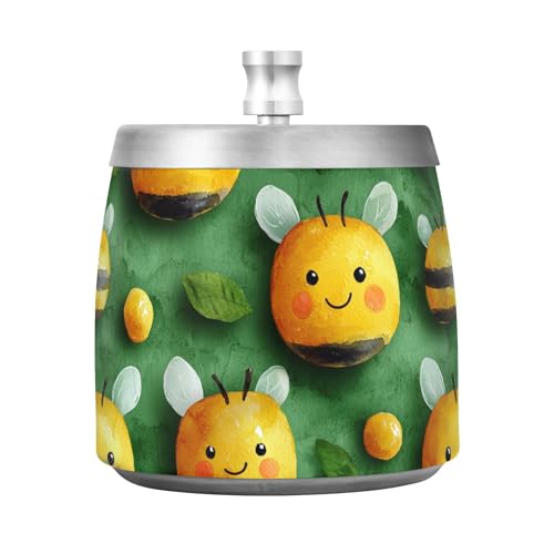 Posacenere per sigari in acciaio inox con coperchio, per casa, ufficio, interni ed esterni, grande, infrangibile, decorazione per giardino