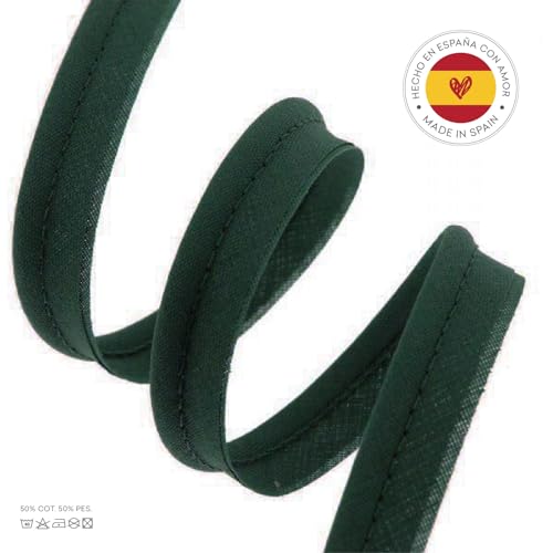 TEXTEX = Piping for Sewing Decoration, and Crafts. Composition 50% Cotton and 50% Polyester. Total Width of 15mm, Cord of 5mm - Image 2