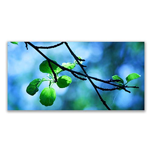 Impression sur toile 140x70cm Tulup tableau déco mural feuilles - 2