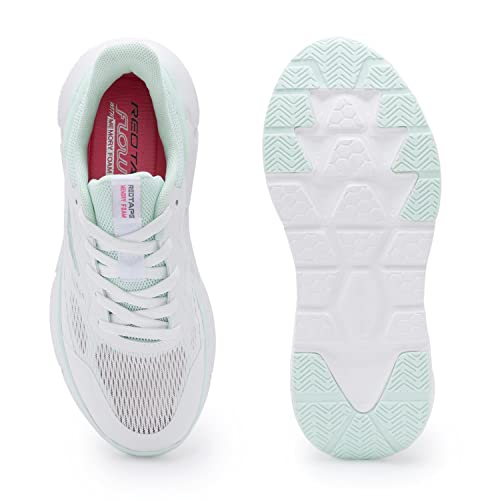 Image of Red Tape Sports Shoes for Women's- Neon Green Lace-Up, Shape Adjustable Sports Athleisure Shoes, Perfect for Walking & Running