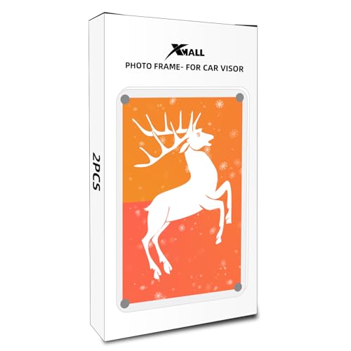 XMALL 2Pcs Car Picture Holder, Suitable for car Visor, Universal for Any Vehicle Model, Show Personal or Family Photos, Great Gift for Drivers, Car Accessories, Polaroid Photo Frame, 3.5\"X2.4\"