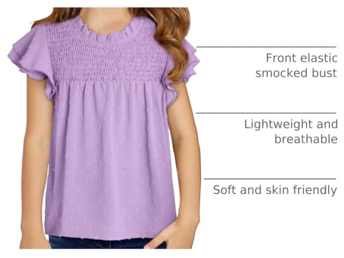 Image of DOKOTOO KIDS Girls Tops Short Sleeve Shirts Summer Blouse Size 6-15 Years