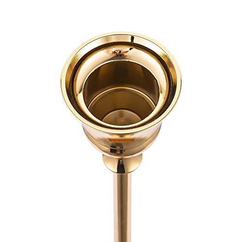 5 Sets(15 Pcs) Brass Gold Metal Taper Candle Holders Candlestick Holders, Vintage Modern Decorative Centerpiece Candlestick Holders for Table Mantel Wedding Housewarming Gift by NUPTIO - Image 6