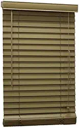 Persiana Horizontal Pvc 50mm Marfim Nude 60 (L) X 160 (A) C/Bandô 0,60 x 1,60 Tipo Madeira - Luxo