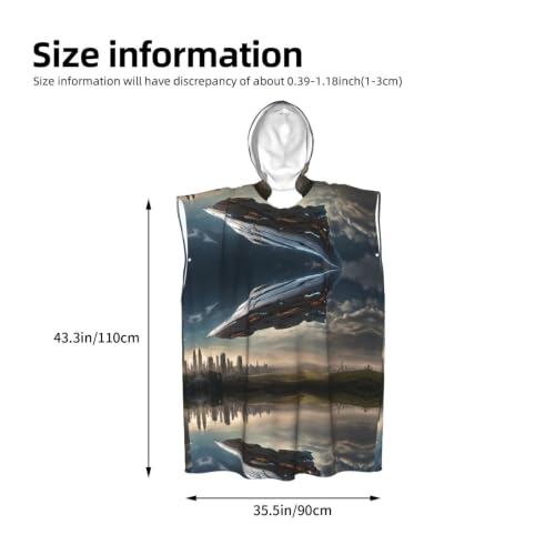 Poncho microfibre à capuche UFO pour se sécher et se changer - 4