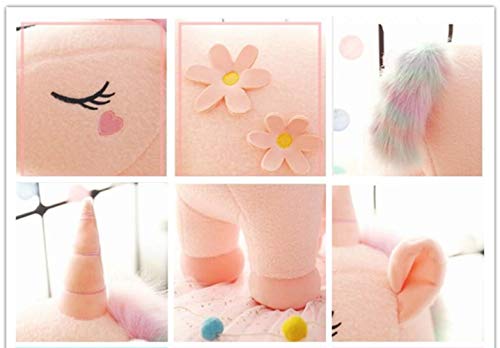 RAILONCH Plüsch Regenbogen Einhorn, Stofftier Plüschtier Kuscheltier Süß Teenager Herz Puppe Geschenk – Ansicht 6
