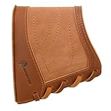WAYNE'S DOG Slip On Recoil Pads for Rifles Shotguns, Adjustable Leather Shotgun Stock Extension Pad (Full Leather, Brown)