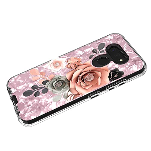 Celzen - For Lg Harmony 4, Xpression Plus 3, Lg Premier Pro Plus - Embossed Image Phone Case Case - Ac6 Rose #TOP6