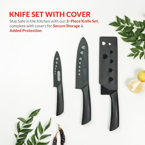 Flexcube 3 Pieces Kitchen Knife Set Meat Knife Chef Knife with - Image 5
