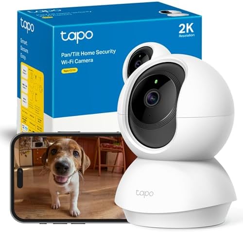 Tapo C210 - Cámara IP WiFi 360° Cámara de Vigilancia 2K (3MP),Vis...