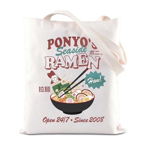Bolsa Tote de Lona Ponyo Ramen KUIYAI Anime miniatura 1