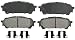 Wagner QuickStop ZX1004 Semi-Metallic Disc Pad Set Includes Pad Installation Hardware, Rear