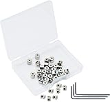 SUBANG 30 Pieces Pin Keepers Pin Locks Pin Backs Locking Clasp Locking Pin Keeper Backs with 3 Wrenc
