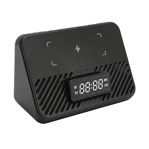 3 in 1 Wireless Charger withSpeaker, Quick Charging for Wireless Phone, Digital Alarm Clock for Bedroom, Office (Black)