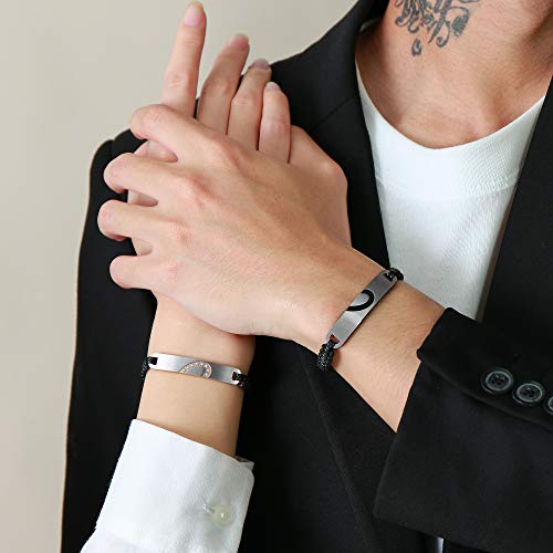 Xuanpai Personalized Handmade Braided Rope Id Plate Couples Bracelets For Women Men Friendship #TOP7