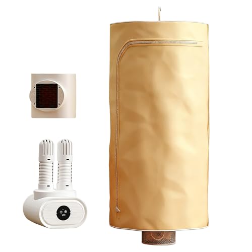 Spalivivre Secadora de Ropa Eléctrica Portátil, Secadora Plegable con Bomba de Calor Eléctrica de 600 W con Mando a Distancia, Calentador Eléctrico para Zapatos para Apartamentos, Hogar, Viajes