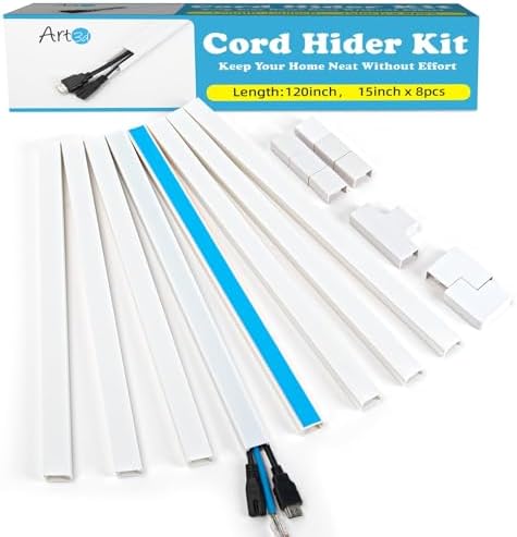 Art3d Cable Trunking Kit, 3.05 Meter Cable Cover Wire Hiders for ...