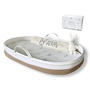 Baby Changing Basket Premium with Thick Foam Pad, Waterproof Cover & Organic Cotton Sheets, Baby Changing Pad with…