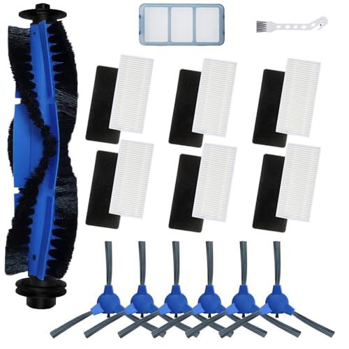 Replacement Parts for eufy robovac 11S, 12, 15T, 15C, 25C, 30, 30C, 35C Slim Carpet Robotic Vacuum Cleaner Hepa Filter Pre-filter Roller Brush Spin Side Brushes Attachment with Pre-Filter