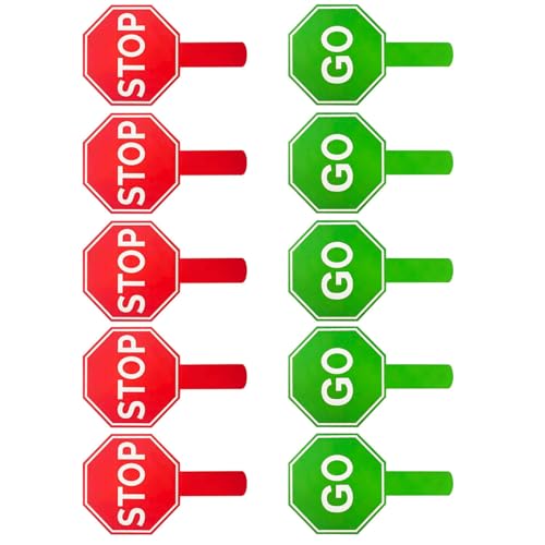 10倍の両面停止標識学校建設現場の駐車場の駐車場の標識のパックリバーシブル停止警告プラカード