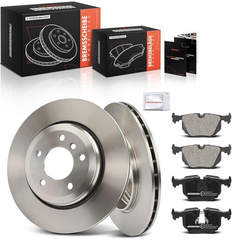 Image of Frankberg Brake Kit incl. 2x Brake Disc + 4x Brake Pad Rear Compatible with 3 Series Cabriolet E46 330 Ci 330 Cd 3 Series Coupe E46 330 Ci 330 Cd Replace# 34216761240