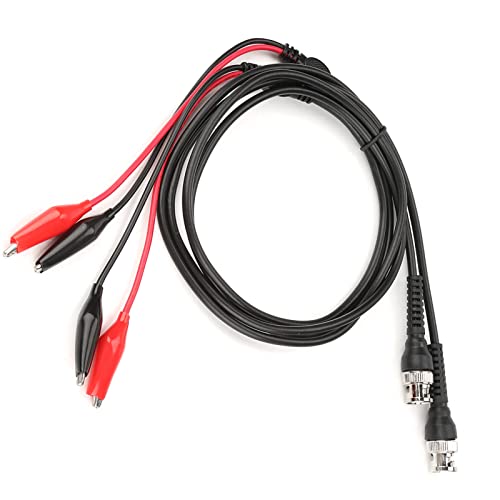 Image of Oumefar BNC Q9 to Connector Double Alligator Clip 500V 50 Ohm Oscilloscope Mini Test Probe Cable Pack of 2 Test Jumpers Electrical Cable Connector