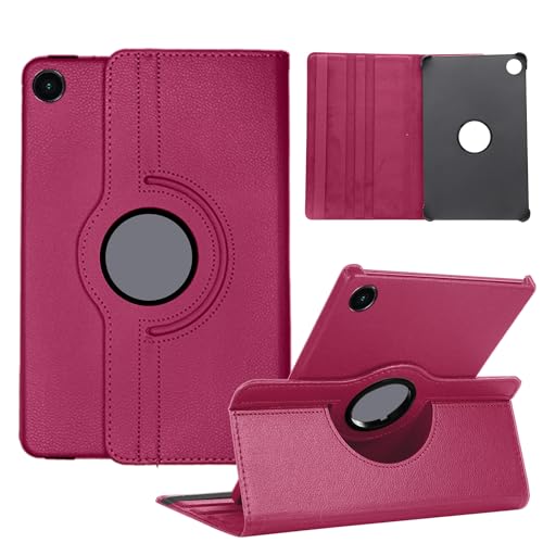 Laywaam Hülle Kompatibel mit Samsung Galaxy Tab A9 8.7 Zoll 2023 (SM-X110/SM-X115), 360° Drehbar Multi-Winkel PU Leder Schutzhülle Tasche