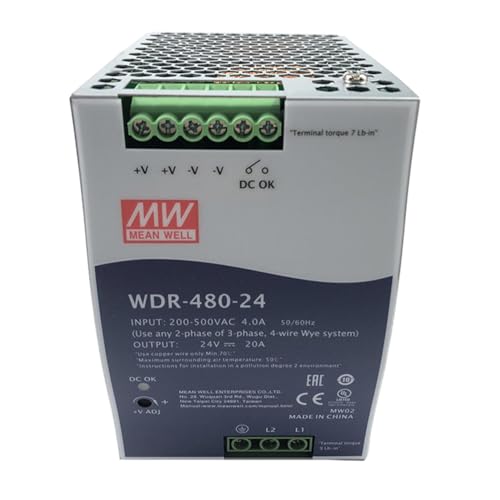 Fuente de Poder Din Rail 480W 24V 20A