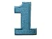 Produktbild Aufnäher/Aufbügler - Zahl/Ziffer blau - Alle Zahlen einzeln auswählbar, Zahl/Ziffer:Zahl 1-4.9x3.3cm