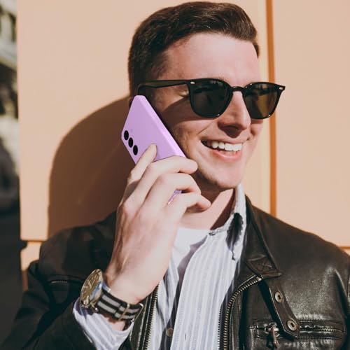 Image of LIRAMARK Liquid Silicone Soft Back Cover Case for Samsung Galaxy S25 5G (Lavender)