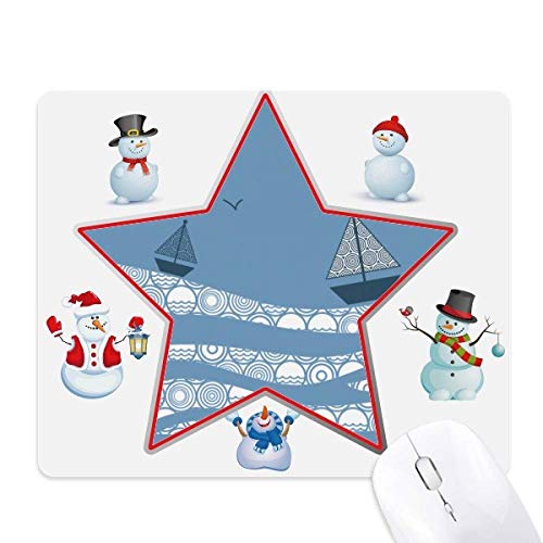 Tapis de souris Sea Wave motif nuage de neige et bateau - Grand format antidérapant