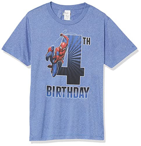 T-shirt Spiderman 4 ans vêtement anniversaire enfant haut bleu heather petit modèle