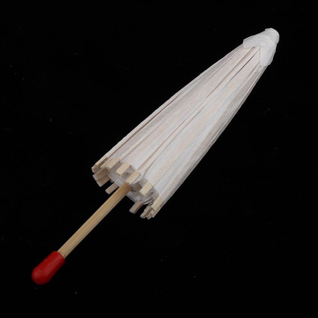 Dickly Mini Papier-Regenschirme Weiß - Deko Für Cocktails & Partys, 20 Cm