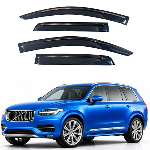 Image of IG Window Visors Fit for 2016-2025 Volvo XC90, Out-Channel Rain Guards Vent Wind Deflectors 4PC, Car Accessories for 16-25 Volvo XC90