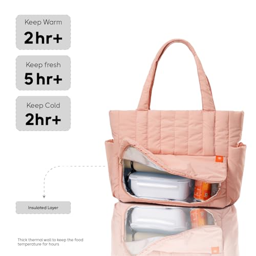 Image of Bayne Large Size Tote Bag with Lunch Compartment | Laptop Bags for Women Office Use | Waterproof Handbag for Women | Elegant Office Bags for Woman | Office Bag for Woman
