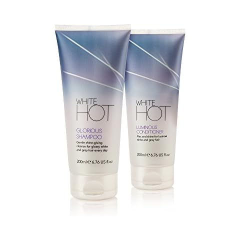 White Hot Shine Duo: Glorious Shampoo & Luminous Conditioner 200ml, shine & cleanse for glossy white & grey hair Cover