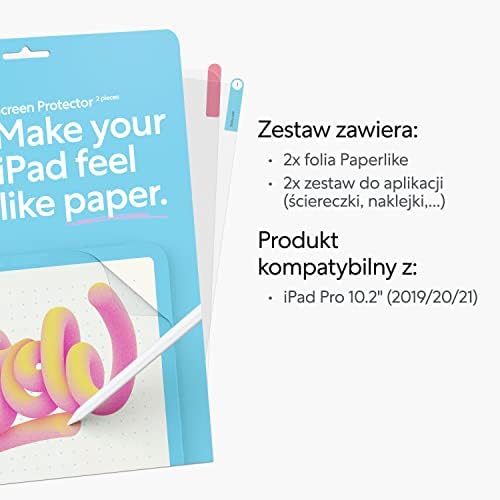 Paperlike 2.1 (2 sztuki) na iPad 10,2" (2019/20/21) - przezroczysta osłona ekranu do notowania i rysowania jak na papierze