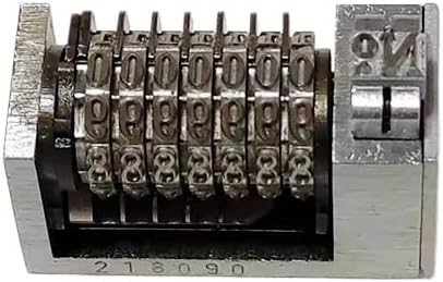 2 PCS 4x8 7-Digit Backward Jump Roman Numbering Machine for Printing Press