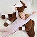 Tezituor 47 Inch Giant Realistic Horse Stuffed Animal, Hugging Soft 4ft Stuffed Pony Plush Pillow, Large Stuffed Horse Plush Farm Toy for Boys Girls, Chocolate