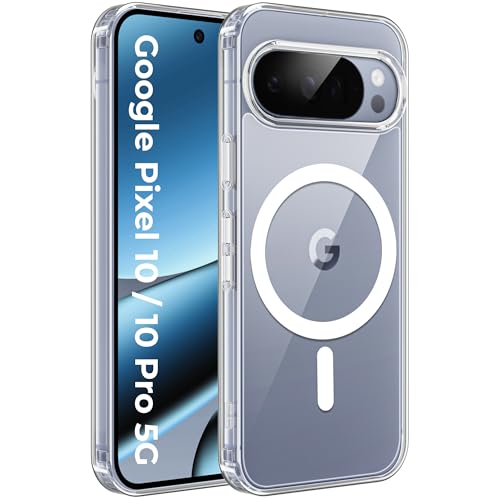 Image of A rtistque Clear Back Cover Case for Google Pixel 10 / Pixel 10 Pro 5G | Compatible with Mag-Safe | Premium Cover | Shockproof Bumper | Protective Design | Google Pixel 10 Back Cover - Transparent