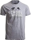 School is Important but Hockey is Importanter | Funny Sports Unisex T-Shirt-(Adult,XS)