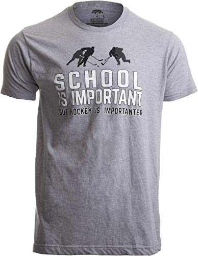 Ann Arbor T-shirt Co. Adult School is Important but Hockey is Importanter | Funny Sports, XS