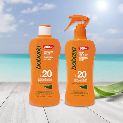 Babaria - Body Milk Protectora Spf20 | Crema Cuerpo Hidratante Para Hombre Y Mujer | Protector Solar Spf20 | Leche Corporal Hidratante Con Aloe Vera | Crema Solar - imagen 6