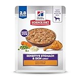 Hill's Science Diet Adult Sensitive Stomach & Sensitive Skin Chicken & Rice Stew Wet Dog Food, 2.8-oz Pouch, case of 24