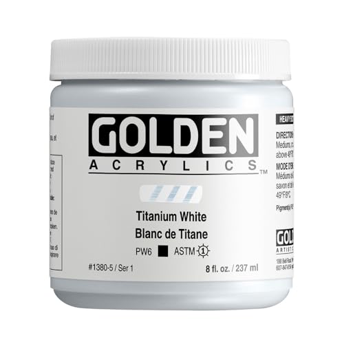 Goldene 0001380-5 8 Unzen Heavy Body Acrylfarbe - Titanwei-