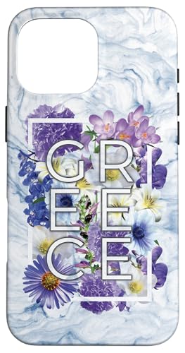 Flowers of Greece ワードアート - ギリシャプライド スマホケース iPhone 16 Pro Max 用